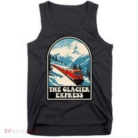 The Glacier Express Switzerland Swiss Train Mountains Winter Tank Top thumb 0