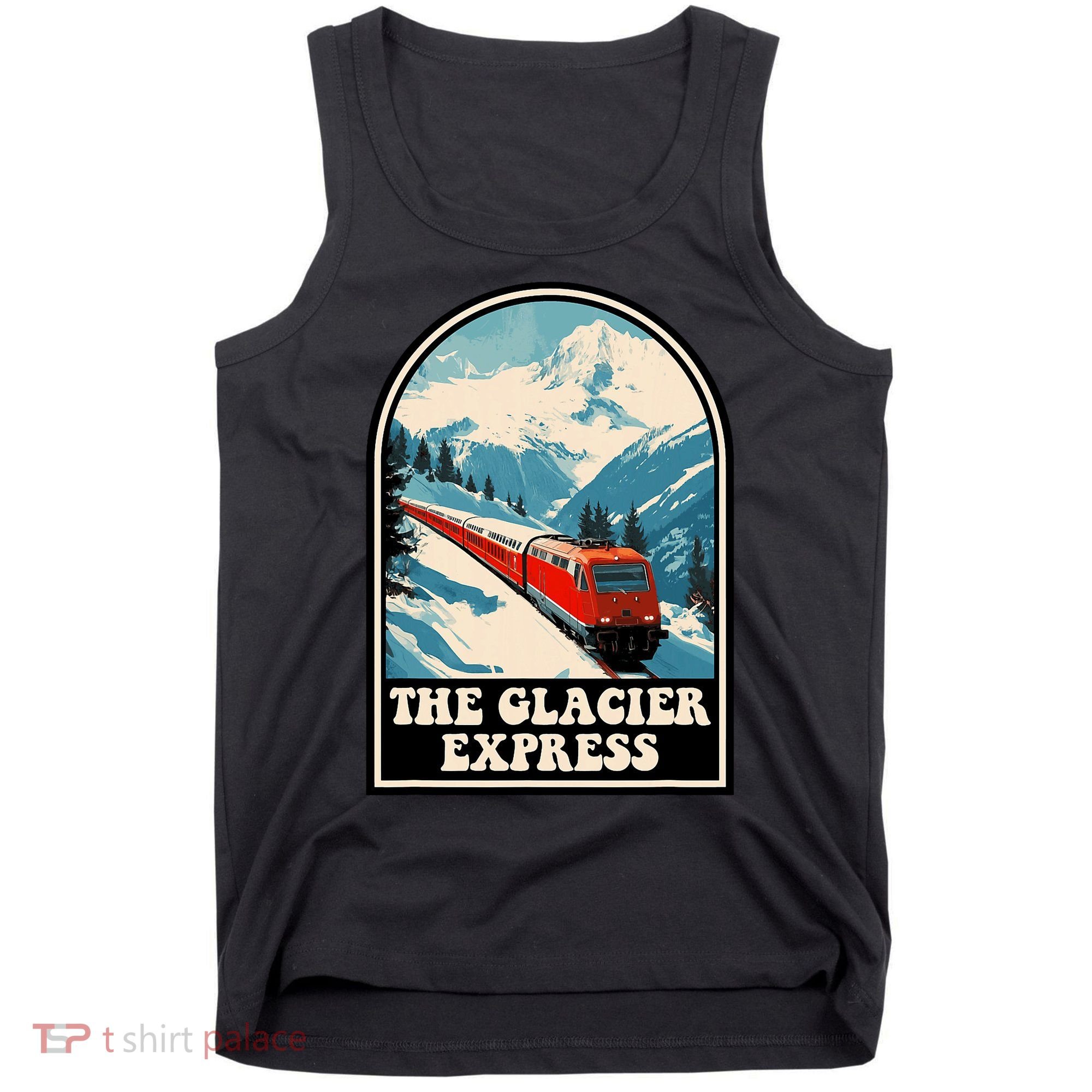 The Glacier Express Switzerland Swiss Train Mountains Winter Tank Top