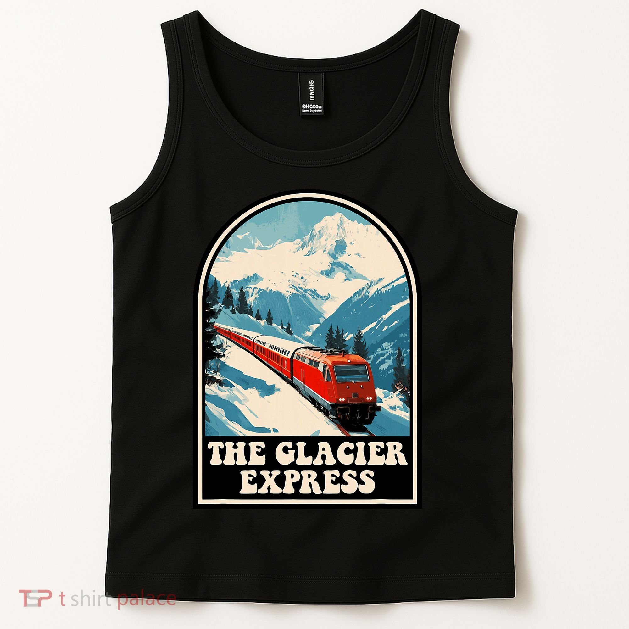 The Glacier Express Switzerland Swiss Train Mountains Winter Tank Top