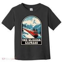 The Glacier Express Switzerland Swiss Train Mountains Winter Toddler T-Shirt thumb 0