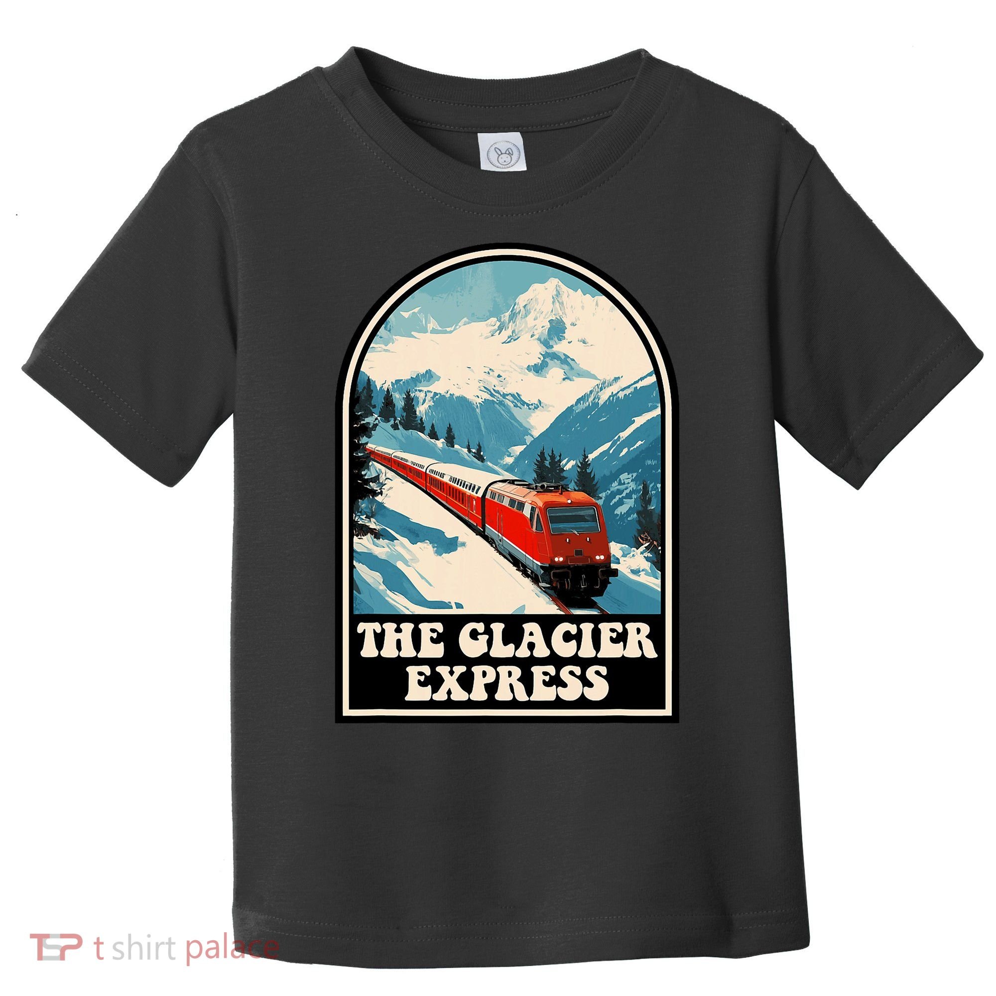 The Glacier Express Switzerland Swiss Train Mountains Winter Toddler T-Shirt