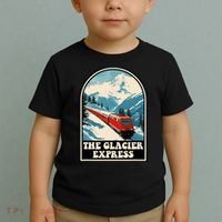 The Glacier Express Switzerland Swiss Train Mountains Winter Toddler T-Shirt thumb 2