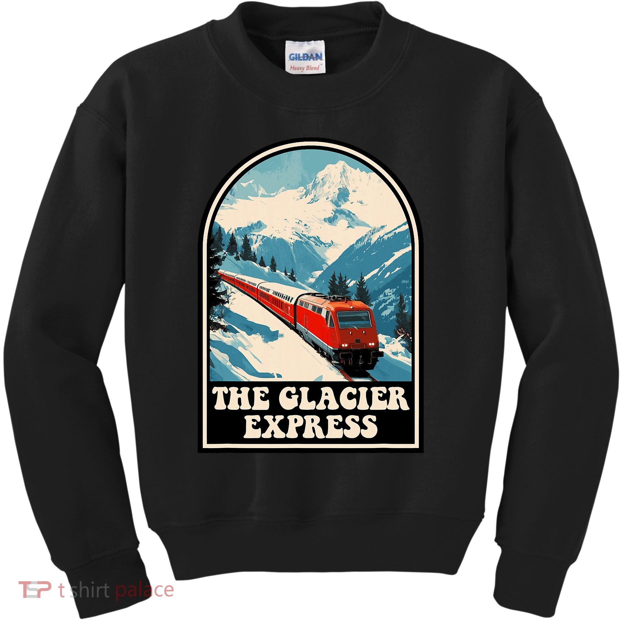 The Glacier Express Switzerland Swiss Train Mountains Winter Kids Sweatshirt