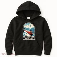 The Glacier Express Switzerland Swiss Train Mountains Winter Kids Hoodie thumb 0