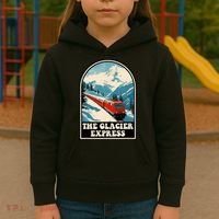 The Glacier Express Switzerland Swiss Train Mountains Winter Kids Hoodie thumb 3