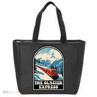 The Glacier Express Switzerland Swiss Train Mountains Winter Tote Bag thumb 0