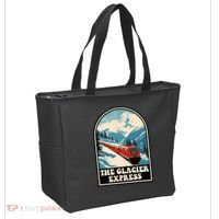 The Glacier Express Switzerland Swiss Train Mountains Winter Tote Bag thumb 2