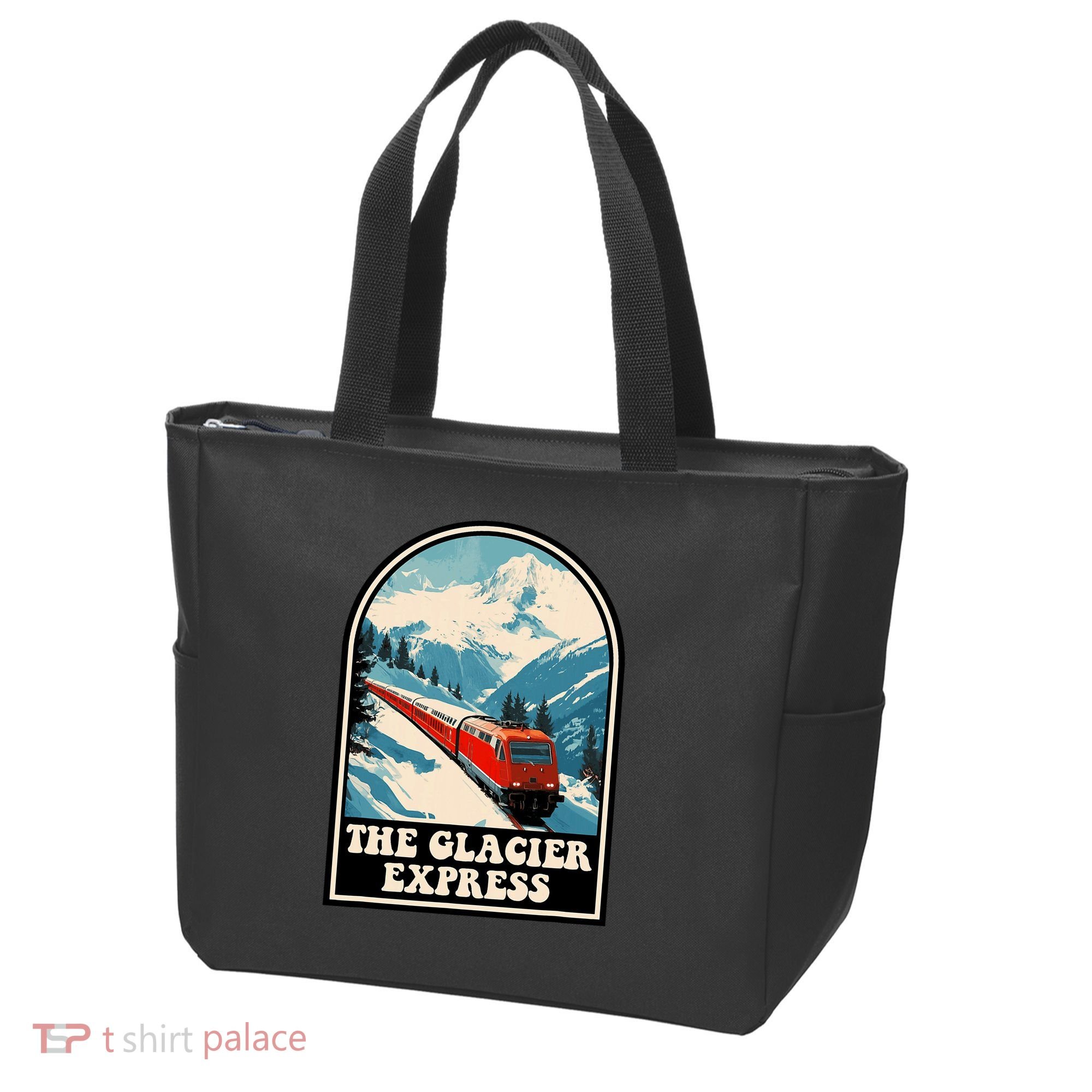 The Glacier Express Switzerland Swiss Train Mountains Winter Tote Bag