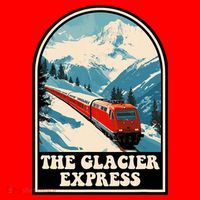 The Glacier Express Switzerland Swiss Train Mountains Winter Santa Hat thumb 1