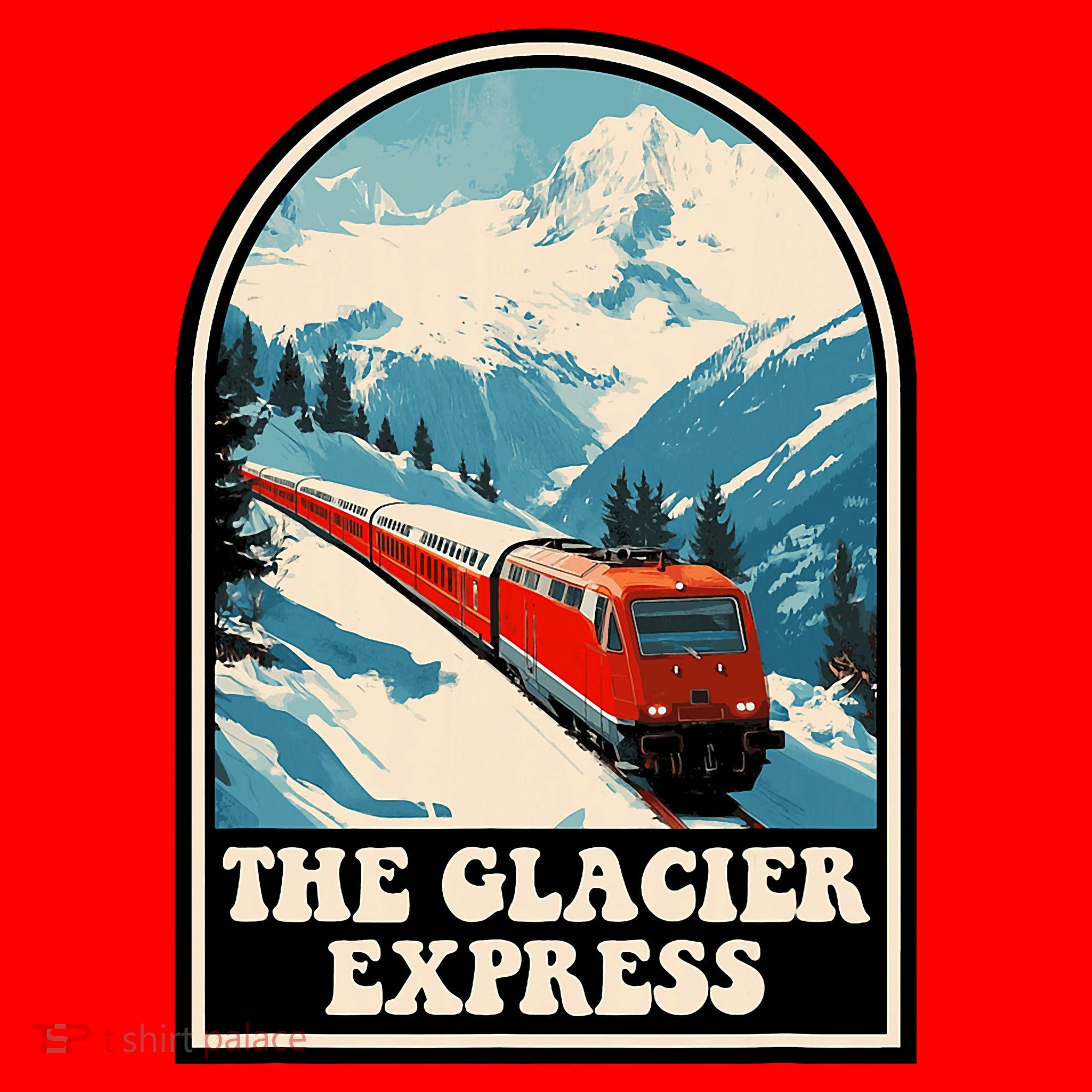 The Glacier Express Switzerland Swiss Train Mountains Winter Santa Hat