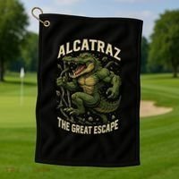 The Great Escape Alligator Alcatraz Golf Towel thumb 1