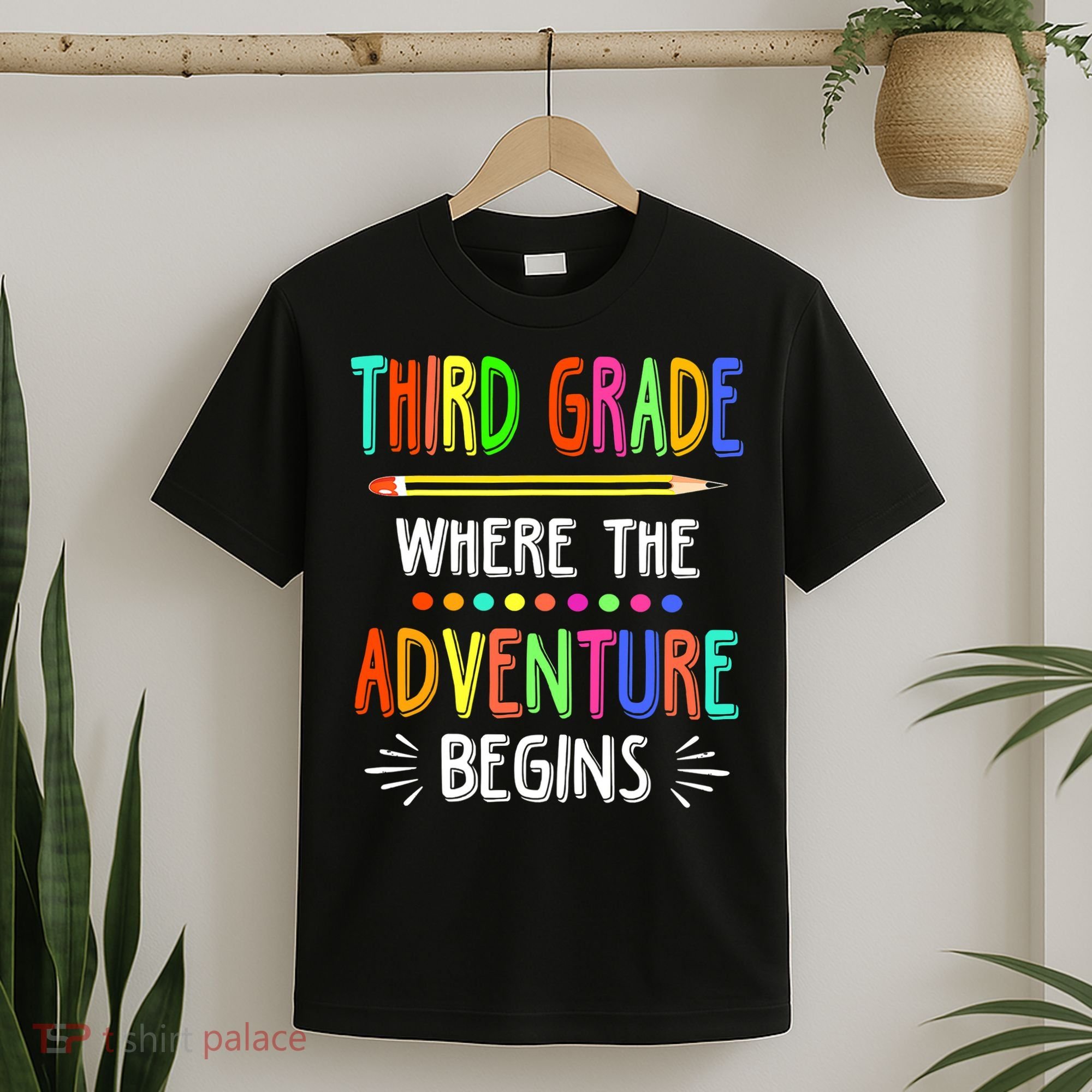 Third Grade Funny Where The Adventure Begins Teacher T-Shirt