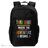 Third Grade Funny Where The Adventure Begins Teacher Backpack thumb 0
