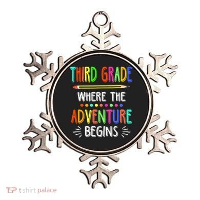 Third Grade Funny Where The Adventure Begins Teacher Ornament