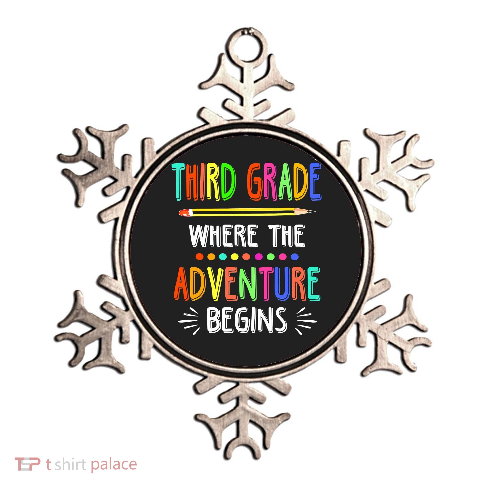 Third Grade Funny Where The Adventure Begins Teacher Ornament