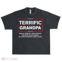 Terrific Grandpa Funny Donald Trump Campaign Style Urban Oversized Heavyweight T-Shirt thumb 0