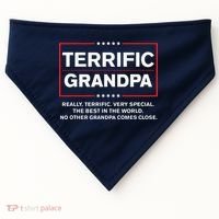 Terrific Grandpa Funny Donald Trump Campaign Style USA-Made Doggie Bandana thumb 0