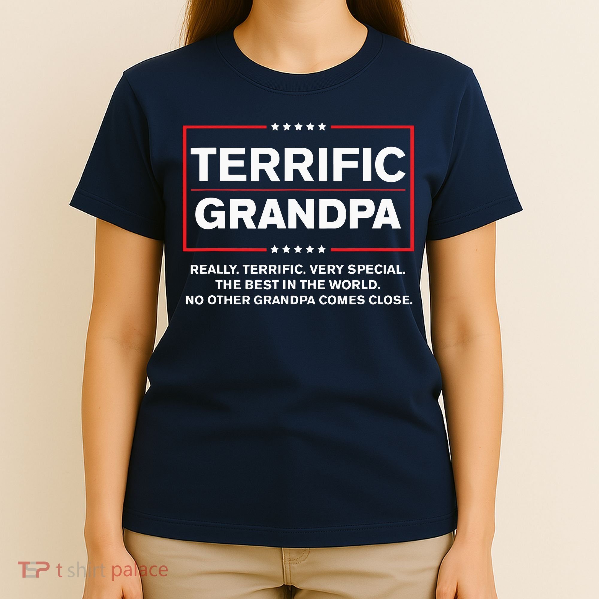 Terrific Grandpa Funny Donald Trump Campaign Style T-Shirt