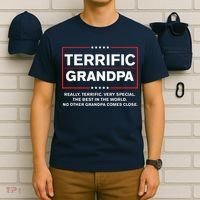 Terrific Grandpa Funny Donald Trump Campaign Style T-Shirt thumb 6