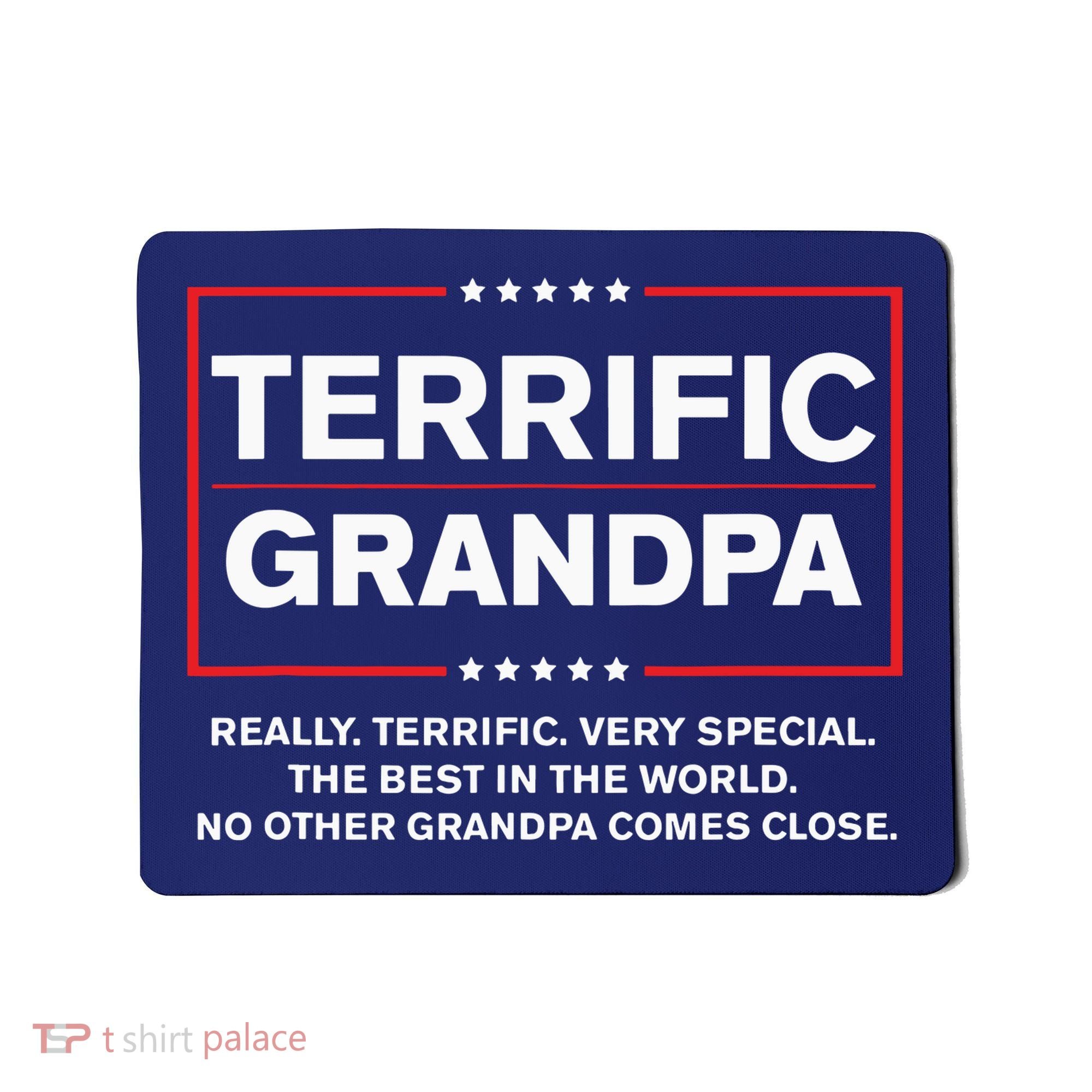 Terrific Grandpa Funny Donald Trump Campaign Style Mousepad