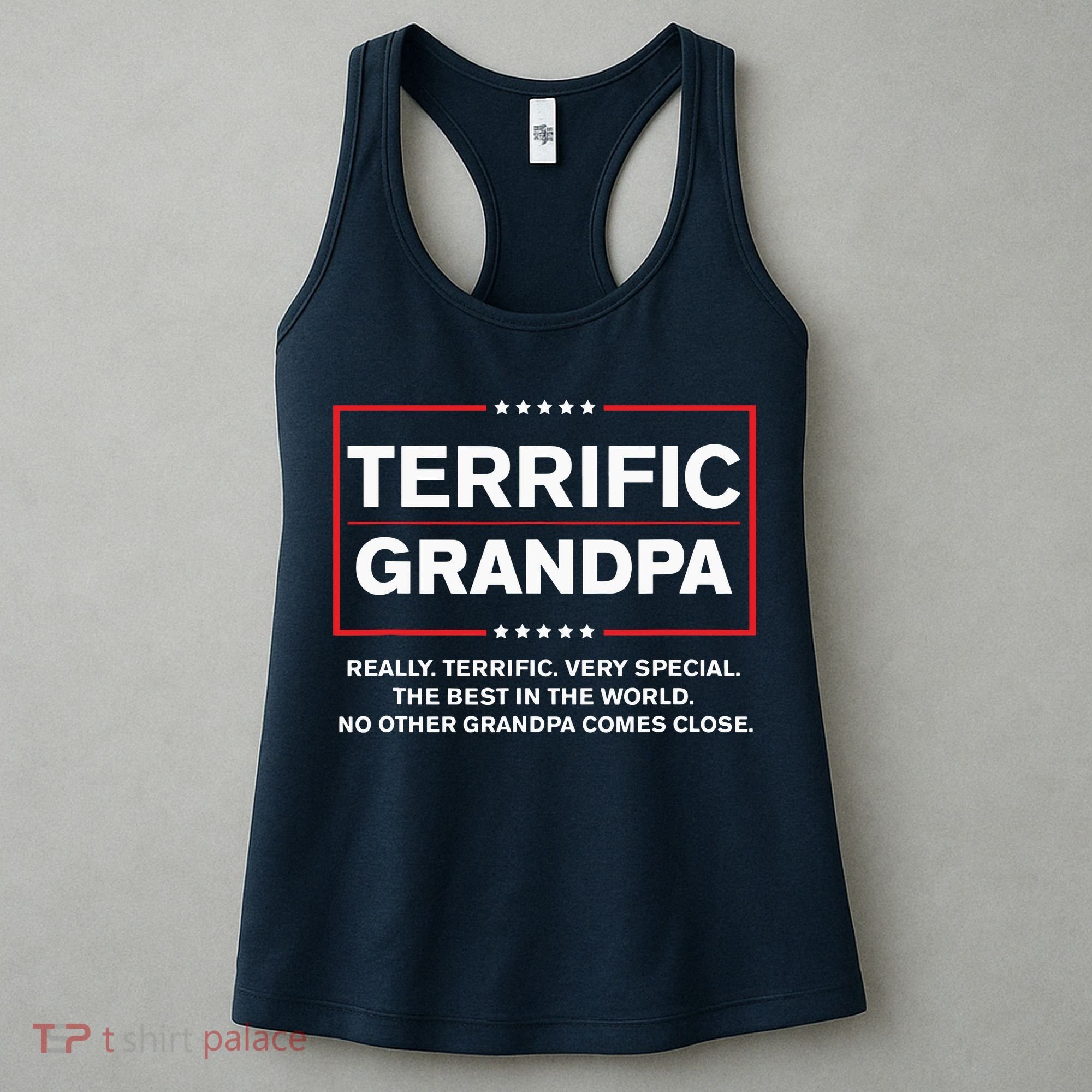 Terrific Grandpa Funny Donald Trump Campaign Style Women's Tank Top
