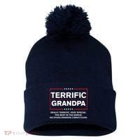 Terrific Grandpa Funny Donald Trump Campaign Style Pom Pom 12in Knit Beanie thumb 0