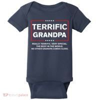 Terrific Grandpa Funny Donald Trump Campaign Style Baby Bodysuit thumb 0