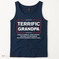 Terrific Grandpa Funny Donald Trump Campaign Style Tank Top thumb 2