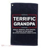 Terrific Grandpa Funny Donald Trump Campaign Style Golf Towel thumb 0