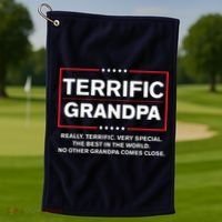 Terrific Grandpa Funny Donald Trump Campaign Style Golf Towel thumb 1