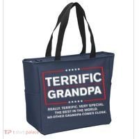 Terrific Grandpa Funny Donald Trump Campaign Style Tote Bag thumb 2