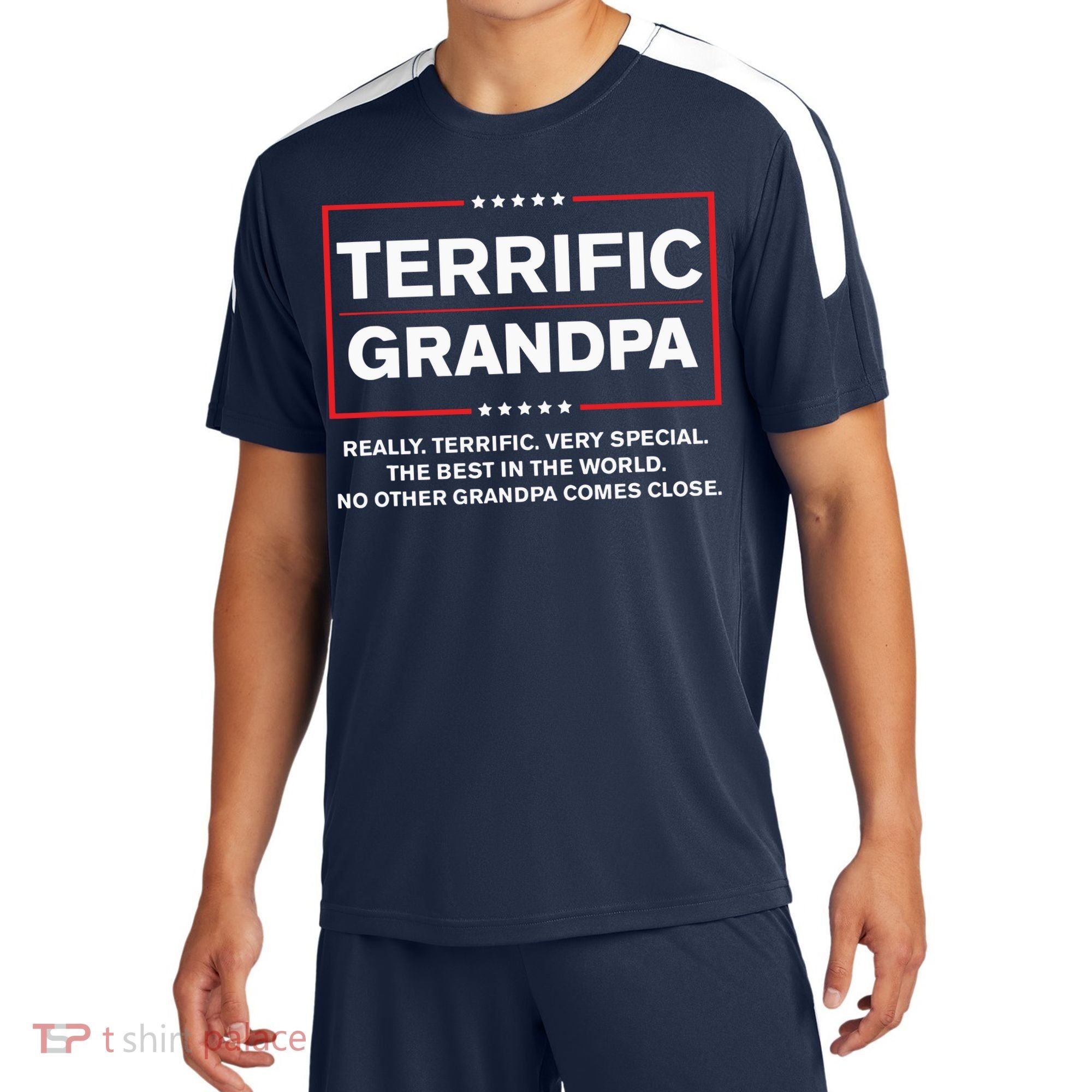 Terrific Grandpa Funny Donald Trump Campaign Style Sport-Tek Competitor United Soccer Jersey