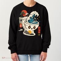 The Great Flush Wave Funny Toilet Spoof Women's Sweatshirt thumb 0