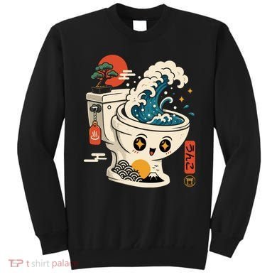 The Great Flush Wave Funny Toilet Spoof Sweatshirt