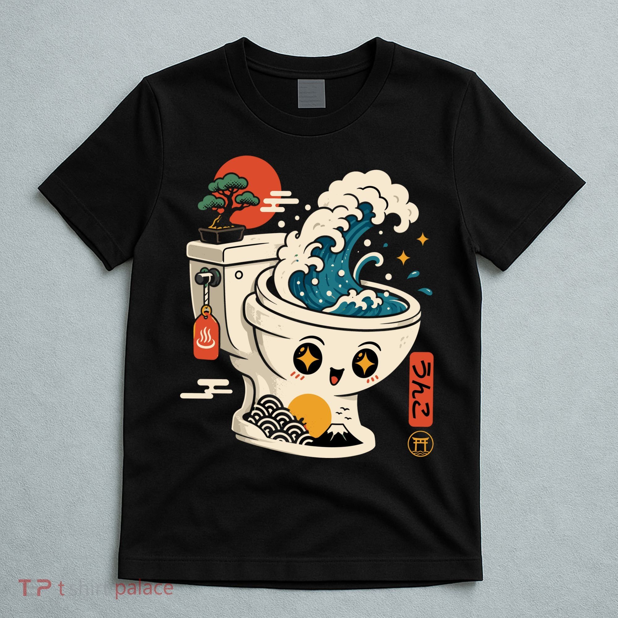 The Great Flush Wave Funny Toilet Spoof T-Shirt