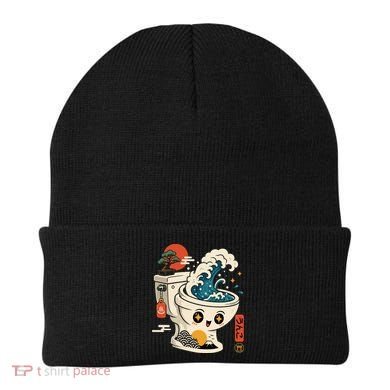 The Great Flush Wave Funny Toilet Spoof Beanie