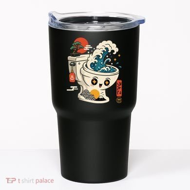 The Great Flush Wave Funny Toilet Spoof Tumbler