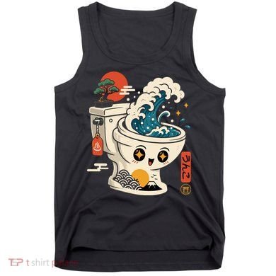 The Great Flush Wave Funny Toilet Spoof Tank Top
