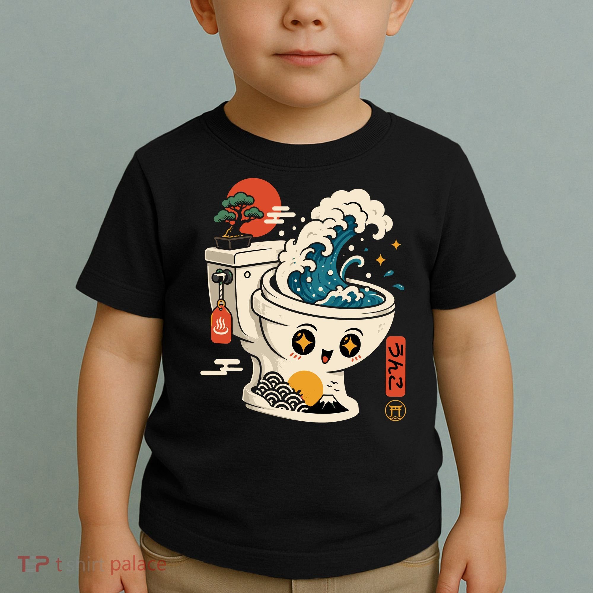 The Great Flush Wave Funny Toilet Spoof Toddler T-Shirt