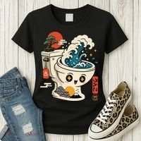 The Great Flush Wave Funny Toilet Spoof Women's T-Shirt thumb 3