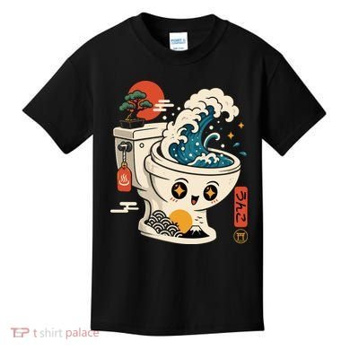 The Great Flush Wave Funny Toilet Spoof Kids T-Shirt