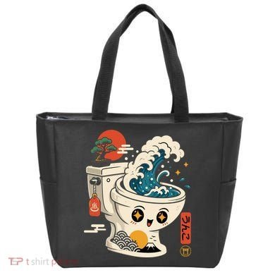 The Great Flush Wave Funny Toilet Spoof Tote Bag