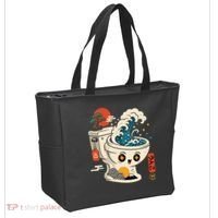 The Great Flush Wave Funny Toilet Spoof Tote Bag thumb 2