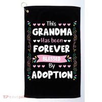 This Grandma Forever Blessed By Adoption Adopted Children Golf Towel thumb 0