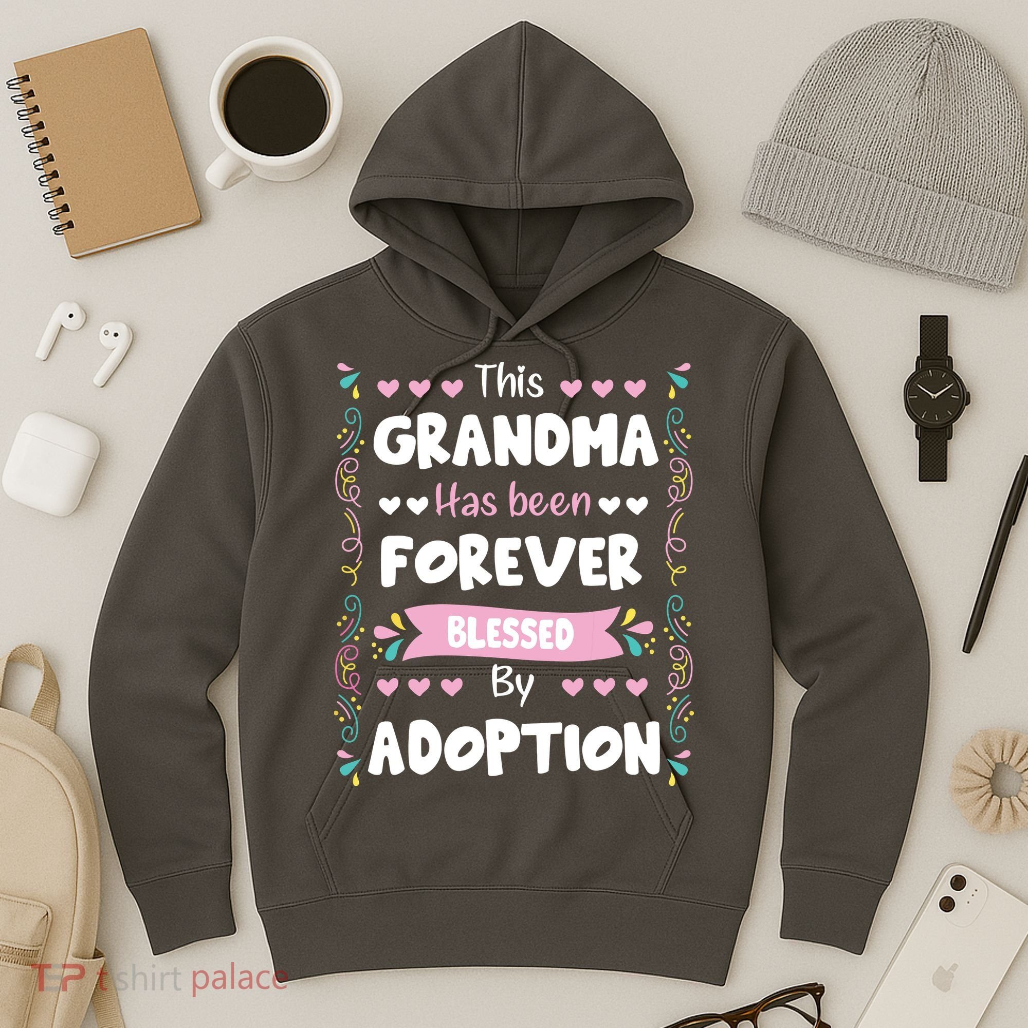 This Grandma Forever Blessed By Adoption Adopted Children Hoodie