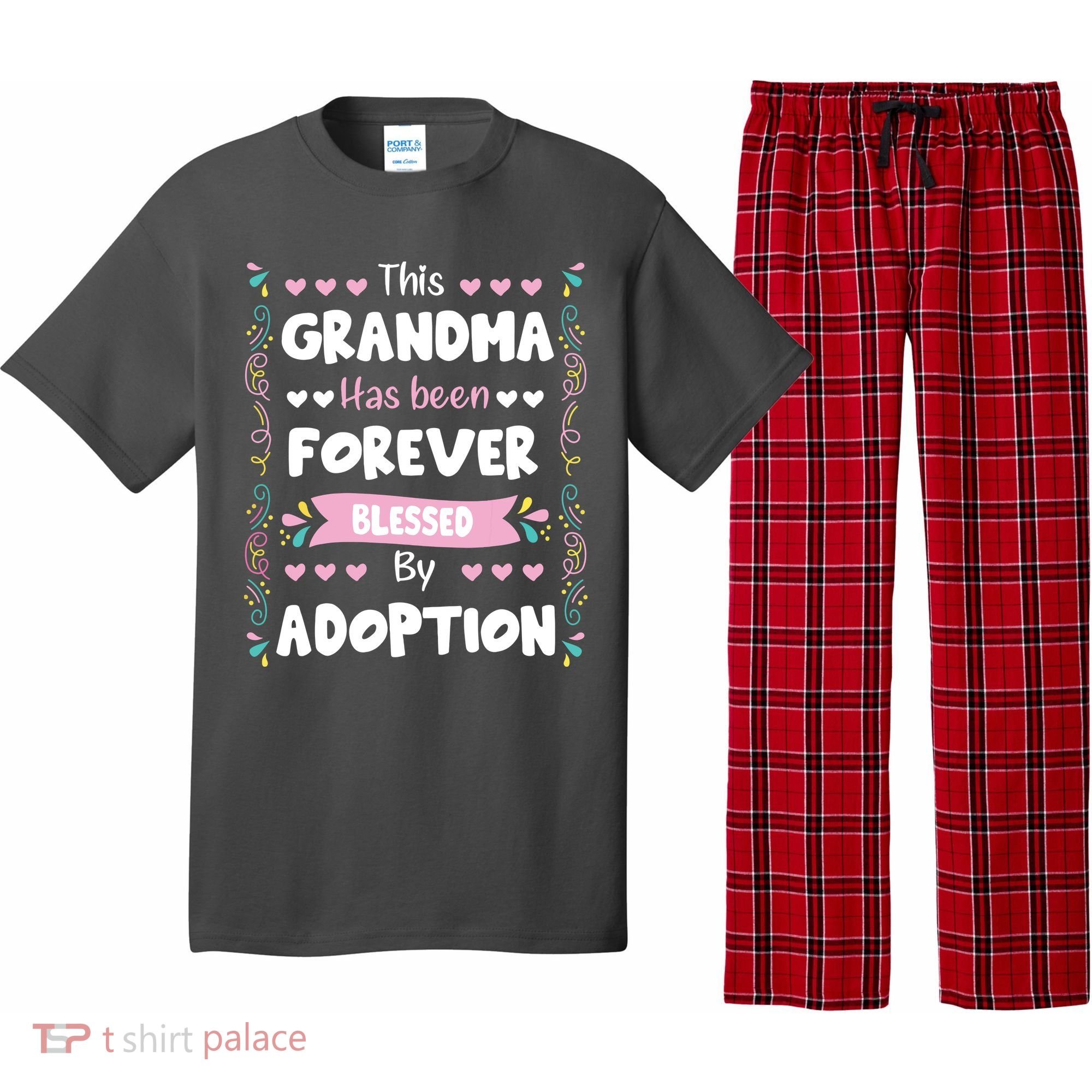 This Grandma Forever Blessed By Adoption Adopted Children Pajama Set