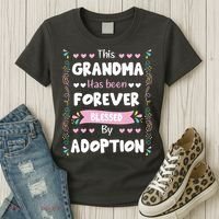 This Grandma Forever Blessed By Adoption Adopted Children Women's T-Shirt thumb 3