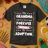 This Grandma Forever Blessed By Adoption Adopted Children Kids T-Shirt thumb 3