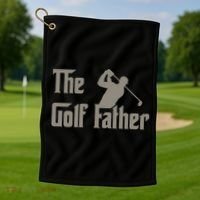 The Golf Father Funny Golfing For Golfer Fathers Golf Towel thumb 1