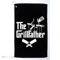 The Grillfather Funny Grill Master Bbq Gift Golf Towel thumb 0